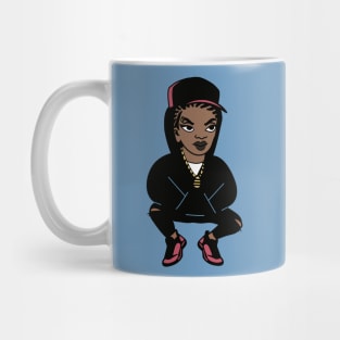 Cool Old School Hip Hop Girl Cartoon Mug